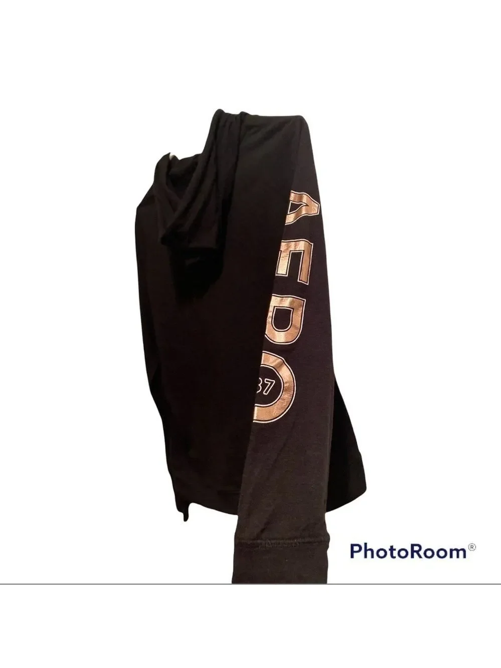 Aeropostale Black & Metallic Hoodie Shirt Girl’s Medium Long Sleeve NWT!!